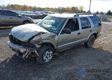2002 Chevrolet Blazer Ls из США, поврежденный, VIN 1GNDT13W52K232896
